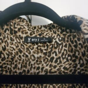 Very J Wild Leopard Print Dress